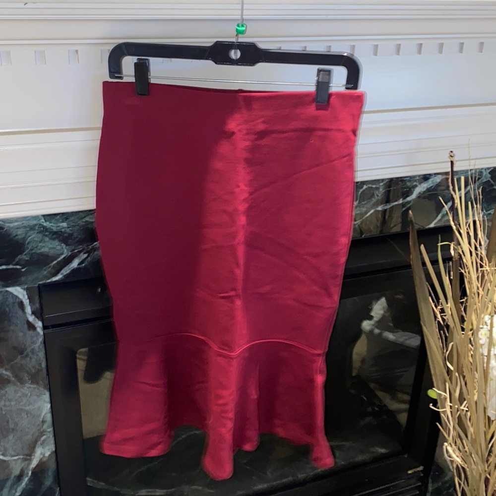 Burgundy Pencil Skirt